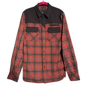 5.11 Tactical Mens Endeavor Flannel Shirt Plaid Red Midweight Jacket Long Sleeve